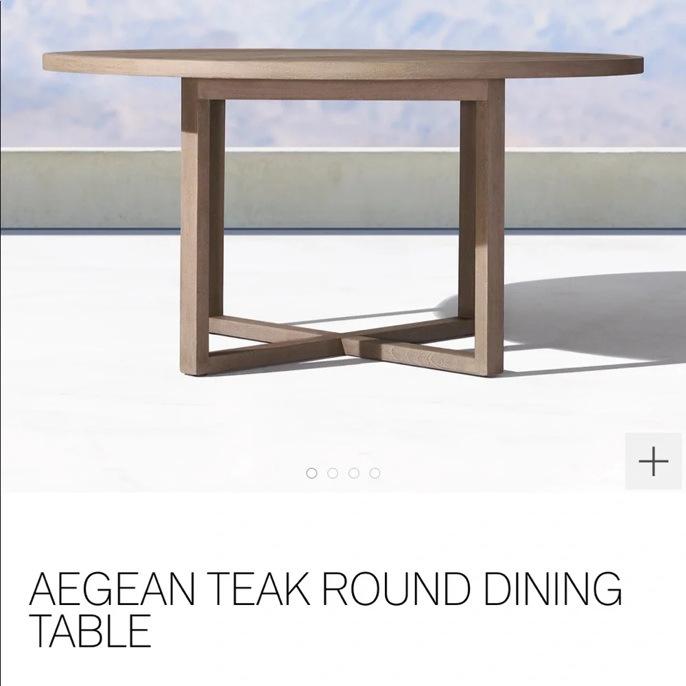 Restoration hardware Aegean outdoor dinning table cover grey -NWT